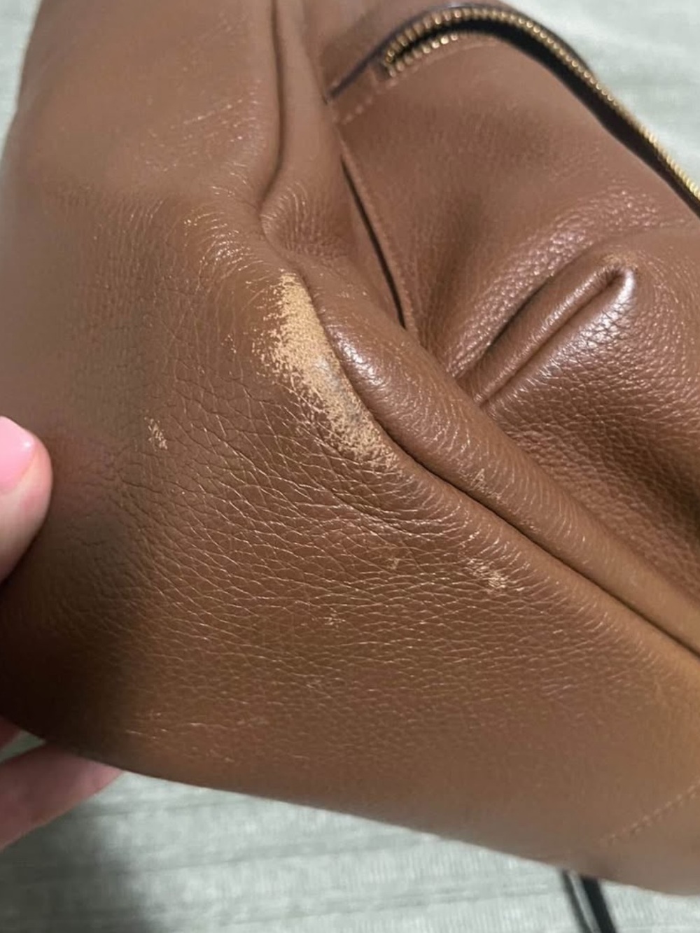 Coach Brown Pebbled Leather Backpack - Picture 5 of 7